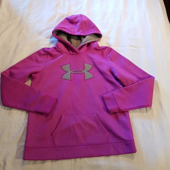 Under Armour purple YLG hoodie sweater - Picture 1 of 5